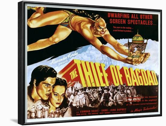 The Thief of Bagdad, Rex Ingram, John Justin, June Duprez, 1940-null-Framed Photo