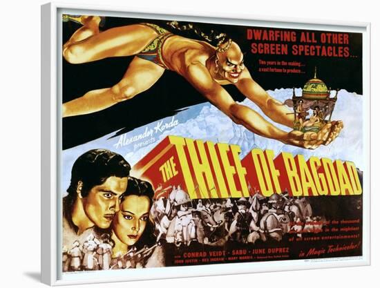 The Thief of Bagdad, Rex Ingram, John Justin, June Duprez, 1940-null-Framed Photo