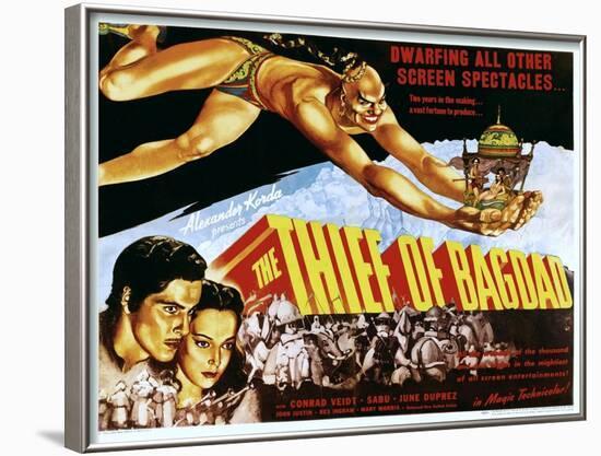 The Thief of Bagdad, Rex Ingram, John Justin, June Duprez, 1940-null-Framed Photo