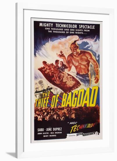 The Thief of Bagdad, Top from Left: Sabu, John Justin, June Duprez, Rex Ingram, 1940-null-Framed Art Print