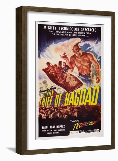 The Thief of Bagdad, Top from Left: Sabu, John Justin, June Duprez, Rex Ingram, 1940-null-Framed Art Print