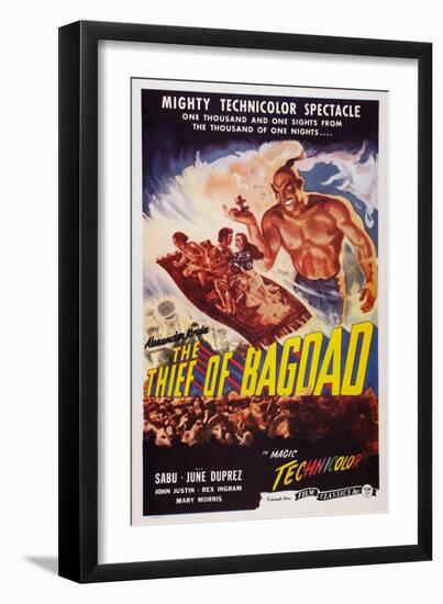 The Thief of Bagdad, Top from Left: Sabu, John Justin, June Duprez, Rex Ingram, 1940-null-Framed Art Print