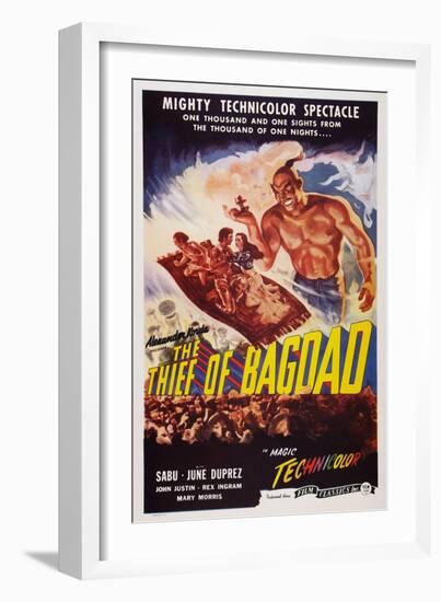 The Thief of Bagdad, Top from Left: Sabu, John Justin, June Duprez, Rex Ingram, 1940-null-Framed Art Print