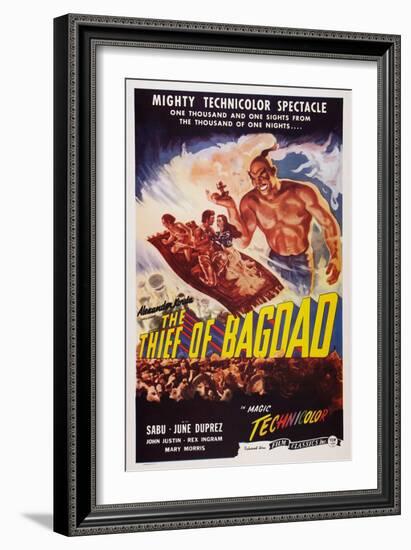 The Thief of Bagdad, Top from Left: Sabu, John Justin, June Duprez, Rex Ingram, 1940-null-Framed Art Print