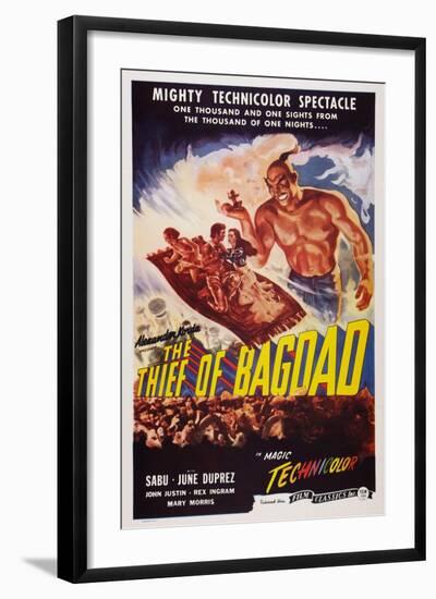 The Thief of Bagdad, Top from Left: Sabu, John Justin, June Duprez, Rex Ingram, 1940-null-Framed Art Print