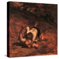 The Thieves and the Donkey-Honoré Daumier-Stretched Canvas