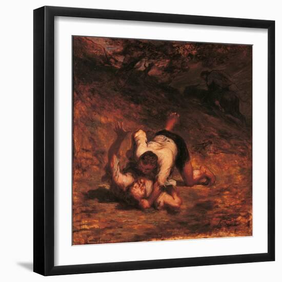 The Thieves and the Donkey-Honoré Daumier-Framed Giclee Print