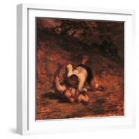 The Thieves and the Donkey-Honoré Daumier-Framed Giclee Print