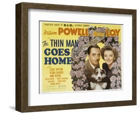 The Thin Man Goes Home, William Powell, Asta the Dog, Myrna Loy, 1944-null-Framed Art Print
