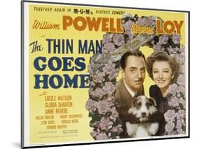 The Thin Man Goes Home, William Powell, Asta the Dog, Myrna Loy, 1944-null-Mounted Art Print