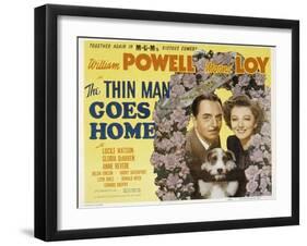 The Thin Man Goes Home, William Powell, Asta the Dog, Myrna Loy, 1944-null-Framed Art Print