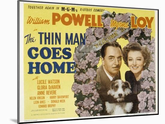 The Thin Man Goes Home, William Powell, Asta the Dog, Myrna Loy, 1944-null-Mounted Art Print