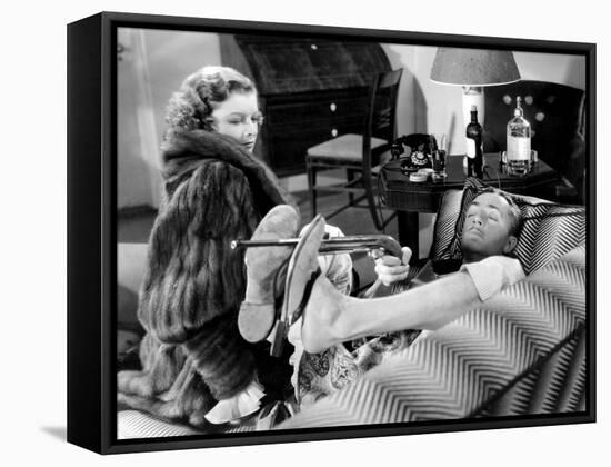 The Thin Man, Myrna Loy, William Powell, 1934-null-Framed Stretched Canvas