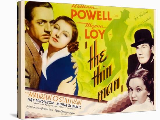 The Thin Man, William Powell, Myrna Loy, 1934-null-Stretched Canvas