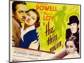 The Thin Man, William Powell, Myrna Loy, 1934-null-Mounted Art Print