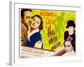 The Thin Man, William Powell, Myrna Loy, 1934-null-Framed Art Print