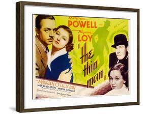 The Thin Man, William Powell, Myrna Loy, 1934-null-Framed Art Print