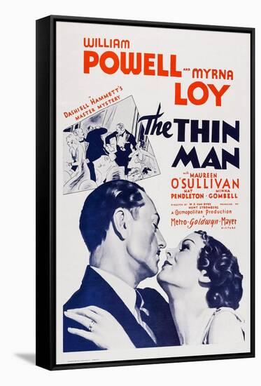 The Thin Man, William Powell, Myrna Loy, 1934-null-Framed Stretched Canvas