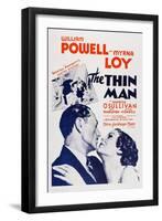 The Thin Man, William Powell, Myrna Loy, 1934-null-Framed Art Print