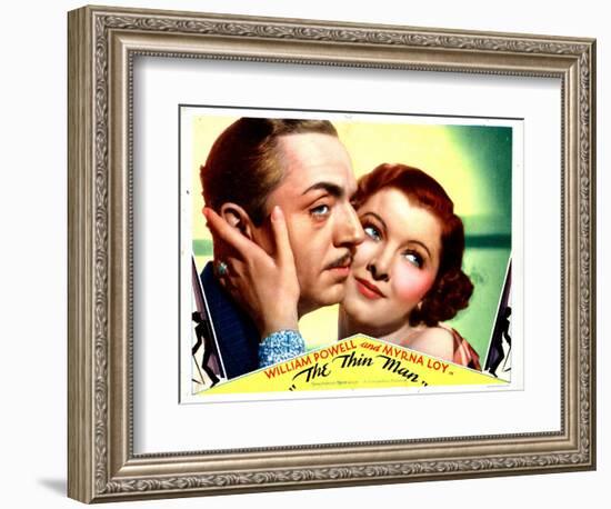 The Thin Man, William Powell, Myrna Loy, 1934-null-Framed Art Print