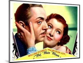 The Thin Man, William Powell, Myrna Loy, 1934-null-Mounted Art Print