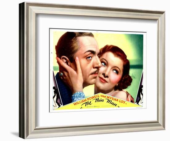 The Thin Man, William Powell, Myrna Loy, 1934-null-Framed Art Print