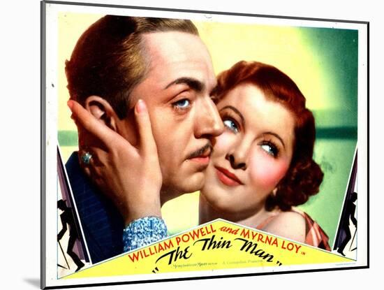 The Thin Man, William Powell, Myrna Loy, 1934-null-Mounted Art Print