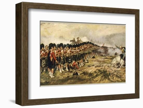 The "Thin Red Line" of the 93rd Highlanders Repel the Russian Cavalry-null-Framed Photographic Print