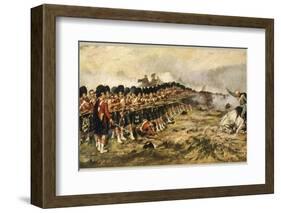 The "Thin Red Line" of the 93rd Highlanders Repel the Russian Cavalry-null-Framed Photographic Print