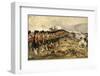 The "Thin Red Line" of the 93rd Highlanders Repel the Russian Cavalry-null-Framed Photographic Print