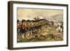 The "Thin Red Line" of the 93rd Highlanders Repel the Russian Cavalry-null-Framed Photographic Print