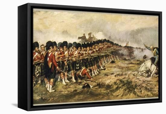 The "Thin Red Line" of the 93rd Highlanders Repel the Russian Cavalry-null-Framed Stretched Canvas