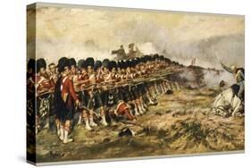 The "Thin Red Line" of the 93rd Highlanders Repel the Russian Cavalry-null-Stretched Canvas