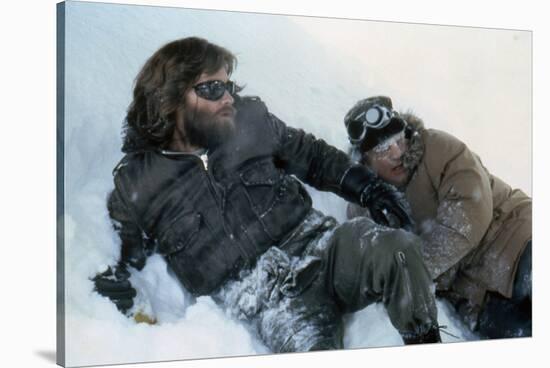 The Thing by JohnCarpenter with Kurt Russell and Charles Hallahan, 1982 (photo)-null-Stretched Canvas