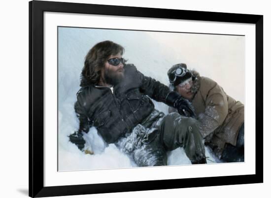 The Thing by JohnCarpenter with Kurt Russell and Charles Hallahan, 1982 (photo)-null-Framed Photo