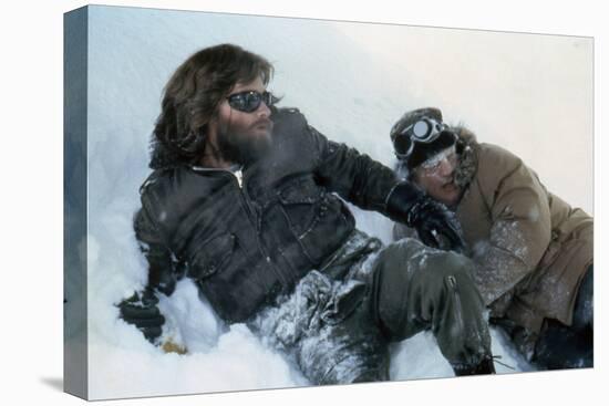 The Thing by JohnCarpenter with Kurt Russell and Charles Hallahan, 1982 (photo)-null-Stretched Canvas