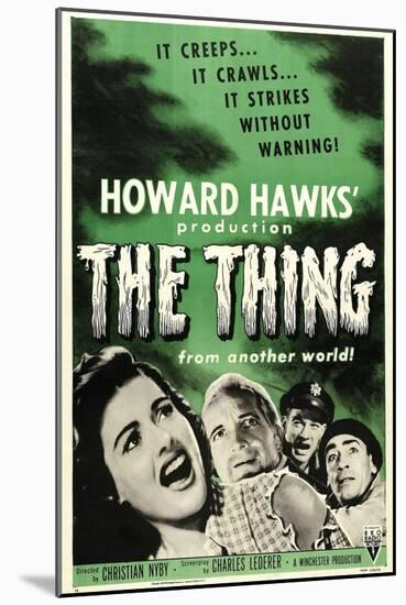 The Thing From Another World, From Left: Margaret Sheridan, Kenneth Tobey, 1951-null-Mounted Art Print