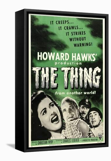 The Thing From Another World, From Left: Margaret Sheridan, Kenneth Tobey, 1951-null-Framed Stretched Canvas