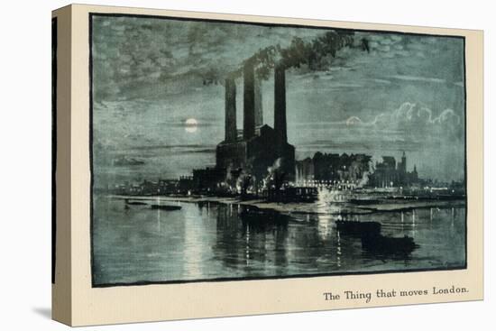 The Thing That Moves London, from 'The New Lights O' London', Published 1926-Donald Maxwell-Stretched Canvas