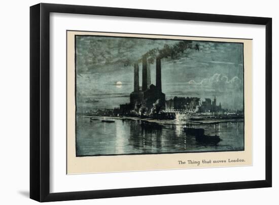 The Thing That Moves London, from 'The New Lights O' London', Published 1926-Donald Maxwell-Framed Giclee Print