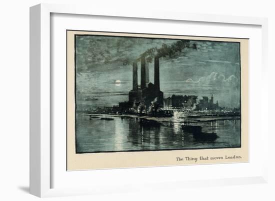 The Thing That Moves London, from 'The New Lights O' London', Published 1926-Donald Maxwell-Framed Giclee Print