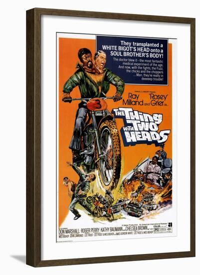 The Thing With Two Heads, Ray Milland, Rosey Grier, 1972-null-Framed Art Print