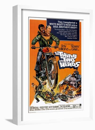 The Thing With Two Heads, Ray Milland, Rosey Grier, 1972-null-Framed Art Print