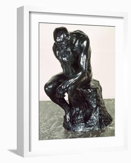 The Thinker, 1880-Auguste Rodin-Framed Giclee Print