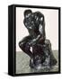 The Thinker, 1880-Auguste Rodin-Framed Stretched Canvas