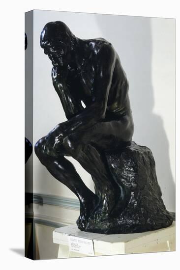 The Thinker, 1880-Auguste Rodin-Stretched Canvas