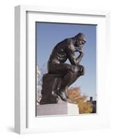 The Thinker, 1904 (Bronze)-Auguste Rodin-Framed Premium Giclee Print