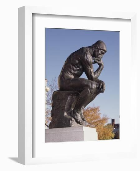 The Thinker, 1904 (Bronze)-Auguste Rodin-Framed Premium Giclee Print