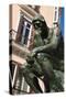 The Thinker Bronze Sculpture by Auguste Rodin 1840 to 1917 Calle Marques De Larios Malaga Costa Del-Auguste Rodin-Stretched Canvas