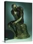 The Thinker, Le Penseur, Bronze with Black Patina, c.1880-1882-Auguste Rodin-Stretched Canvas